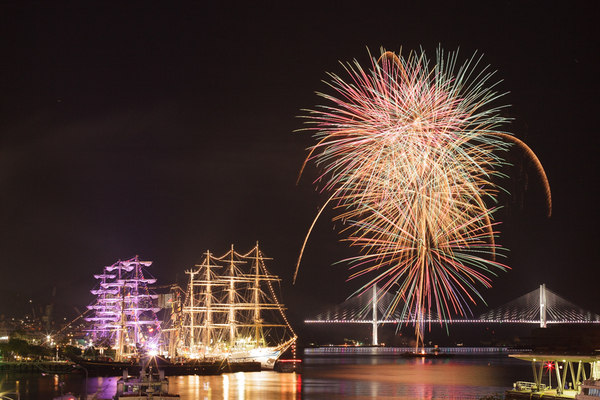 長崎帆船まつり 2015 花火撮り 長崎帆船まつり 2015 花火撮り